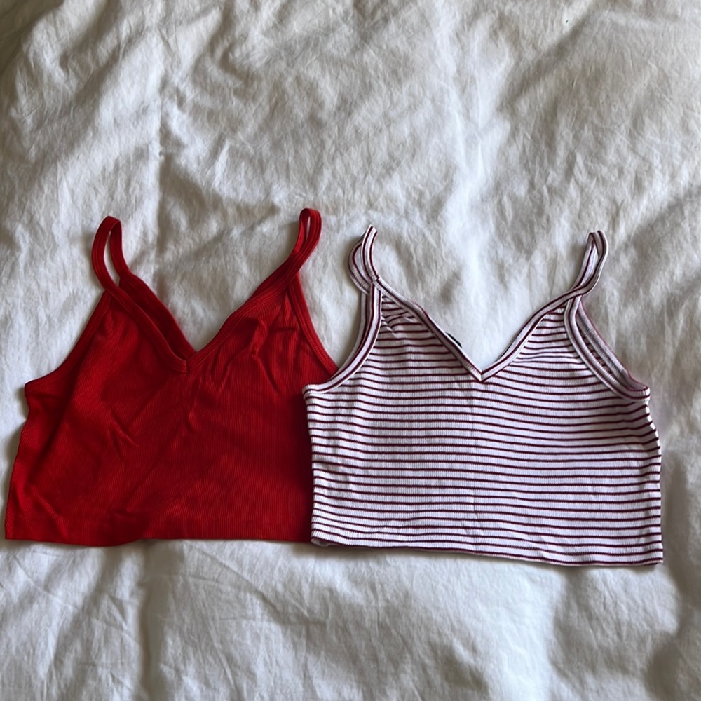 Zara v-neck cropped top, S